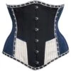 Navy Blue Victorian Circus Inspired Longline Underbust