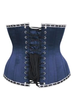 Navy Blue Victorian Circus Inspired Longline Underbust -Corset Story WTSTE1112
