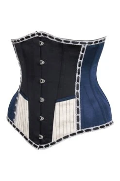 Navy Blue Victorian Circus Inspired Longline Underbust -Corset Story WTSTE1113