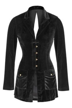Black Velvet Corseted Jacket