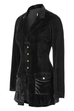 Black Velvet Corseted Jacket -Corset Story WTT8443