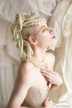 Champagne Matt Satin Longline Waist Taming Overbust 24 Champagne Matt Satin Longline Waist Taming Overbust -Corset Story WTVIC017 aucontrairephotography 5