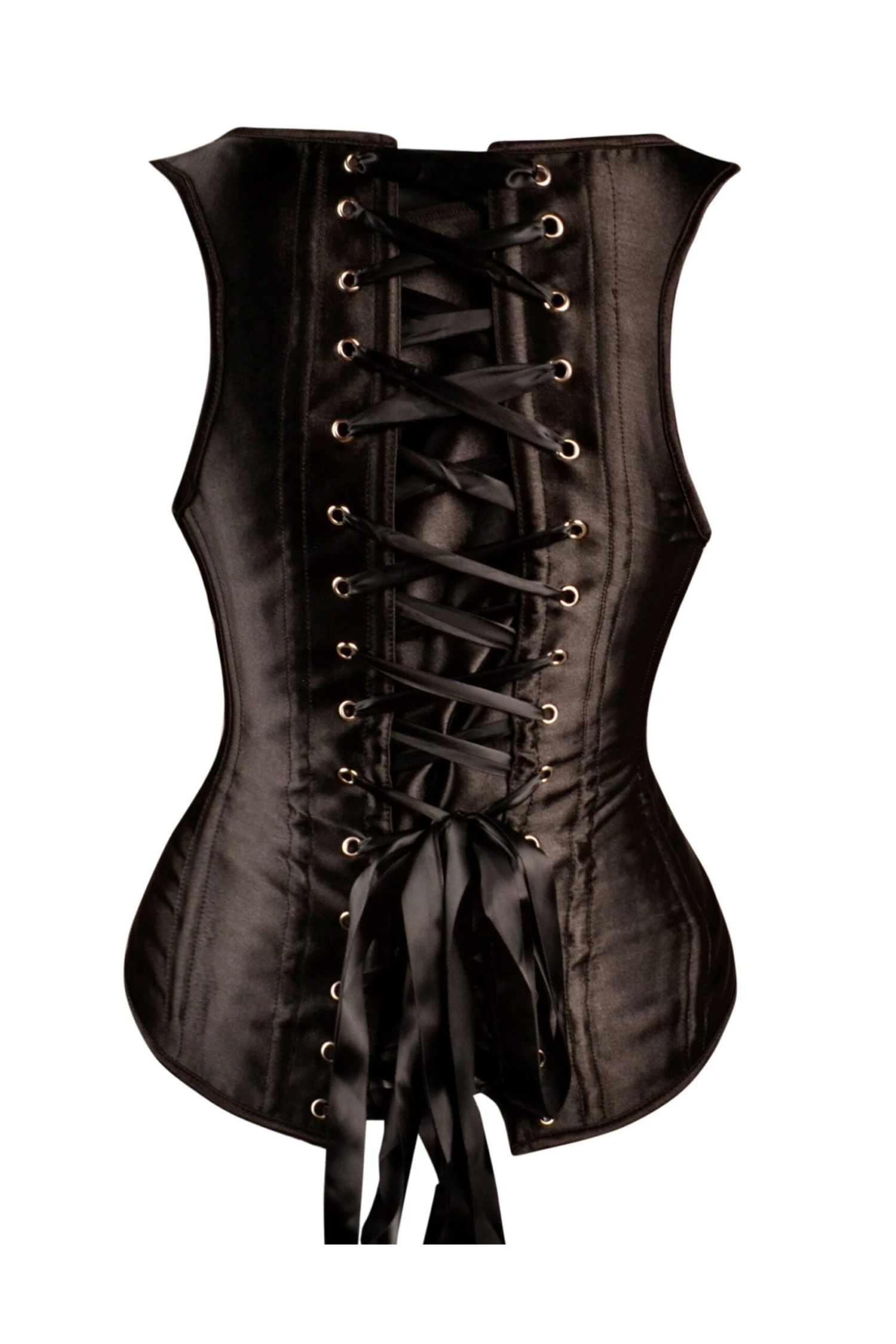 Black High Back Underbust Corset With Straps 5 Black High Back Underbust Corset With Straps - Image 5