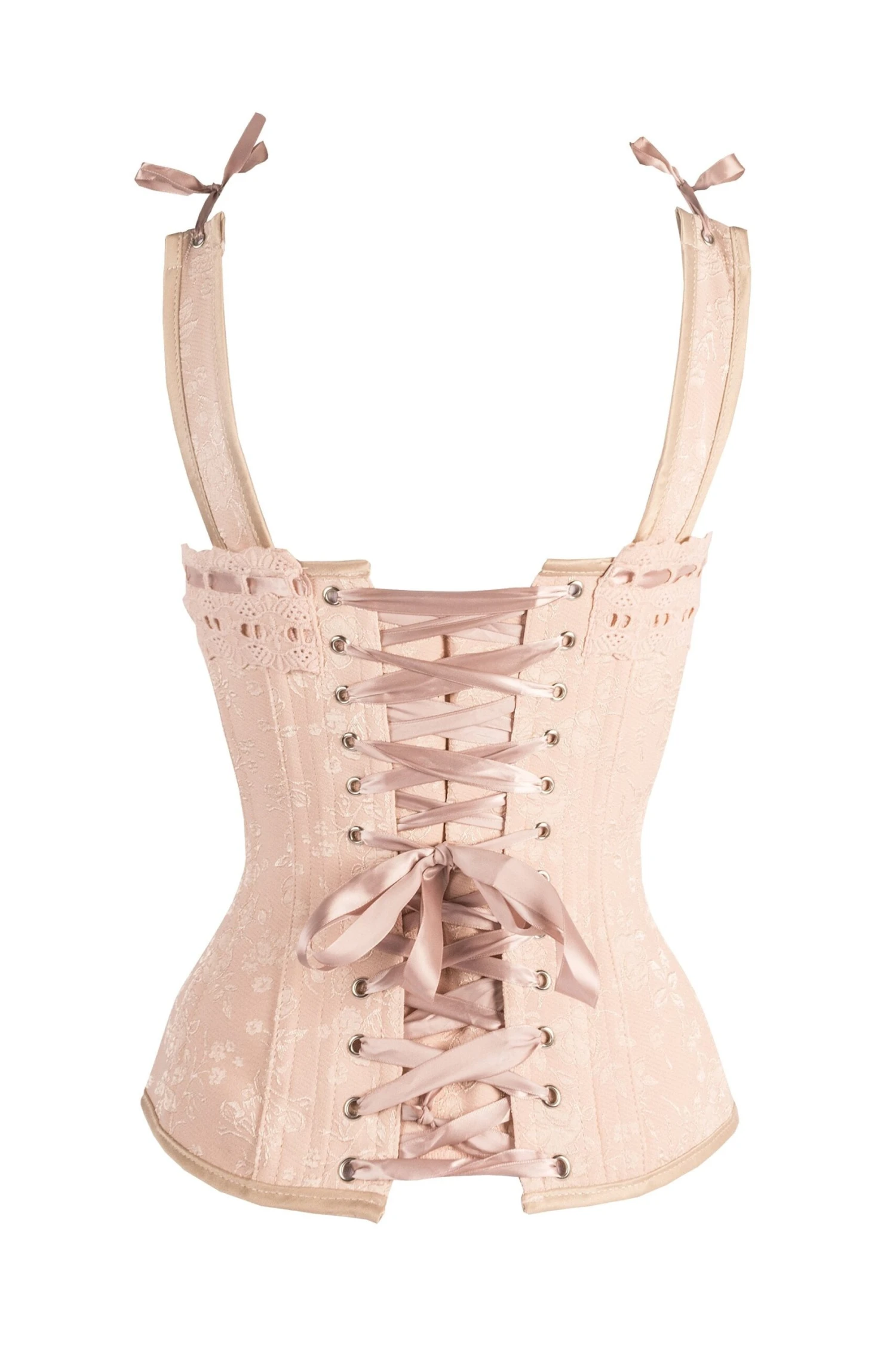Luxurious Victorian Inspired Dusty Pink Overbust Angled Panels And Shoulder Straps 3 Luxurious Victorian Inspired Dusty Pink Overbust Angled Panels And Shoulder Straps - Image 3