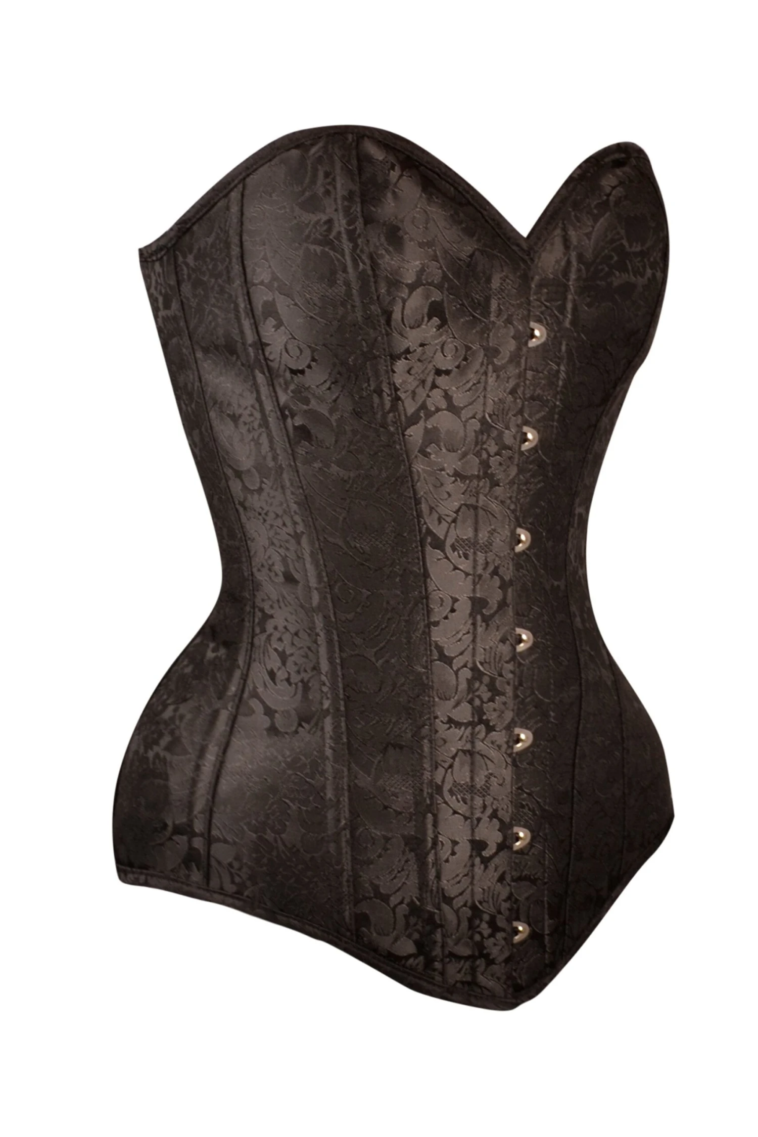 Instant Shape Black Brocade Overbust Corset - Longline 6 Instant Shape Black Brocade Overbust Corset - Longline - Image 6