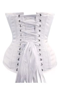 Instant Shape White Satin Overbust 20 Instant Shape White Satin Overbust -Corset Story csft068back 1