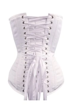 Instant Shape White Satin Overbust - Longline -Corset Story csft070back 1