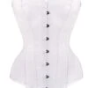 Instant Shape White Satin Overbust - Longline