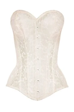 Instant Shape Cream Brocade Longline Overbust Corset