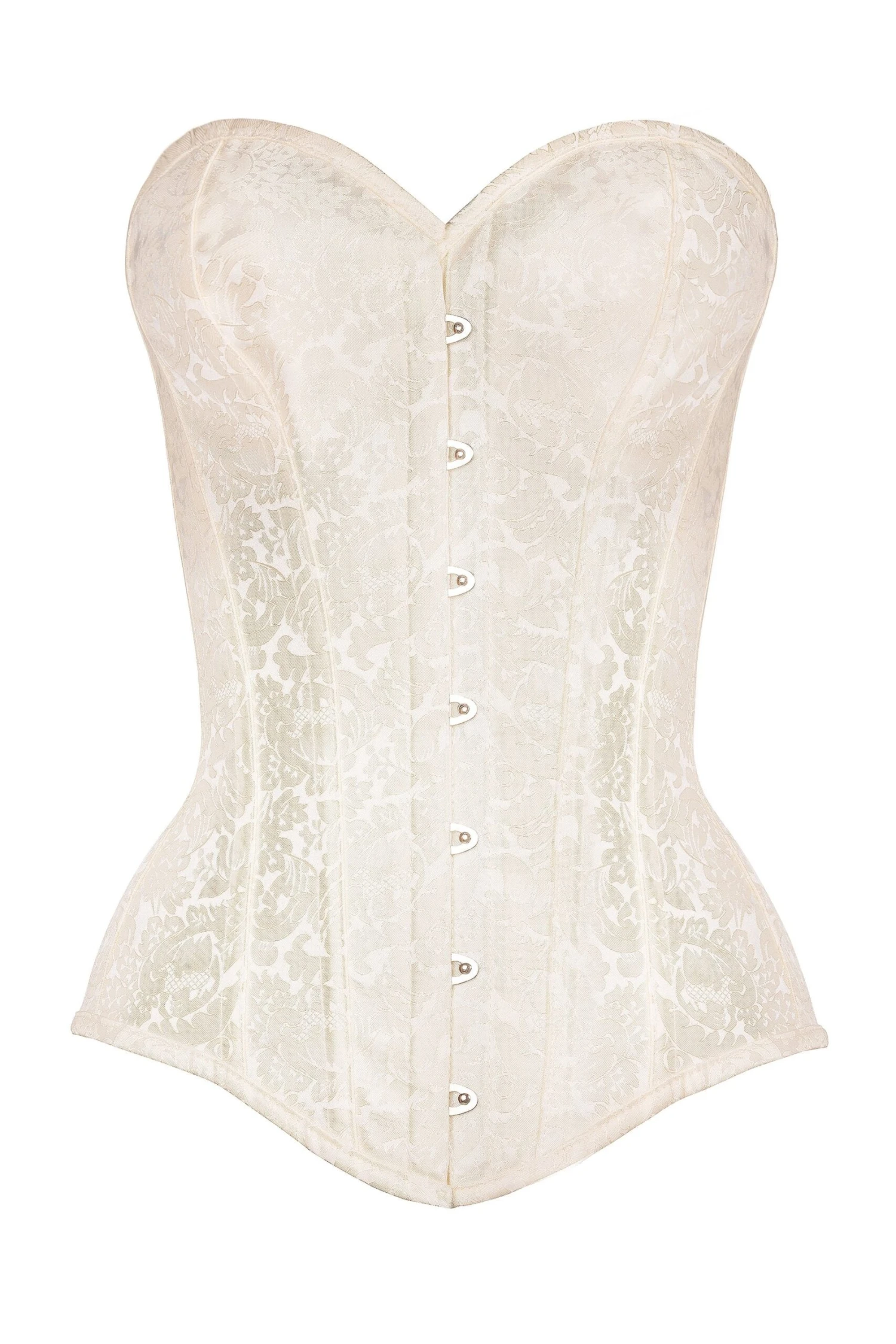 Instant Shape Cream Brocade Longline Overbust Corset 1 Instant Shape Cream Brocade Longline Overbust Corset