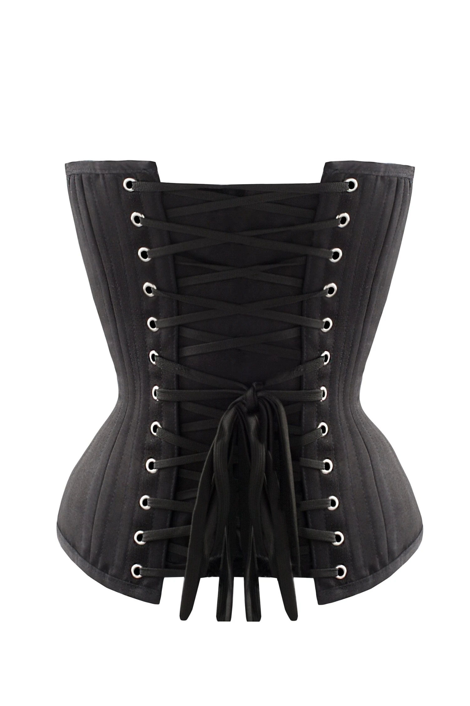 Black Cotton Twill Classic Overbust Waist Trainer With Hip Gores 5 Black Cotton Twill Classic Overbust Waist Trainer With Hip Gores - Image 5