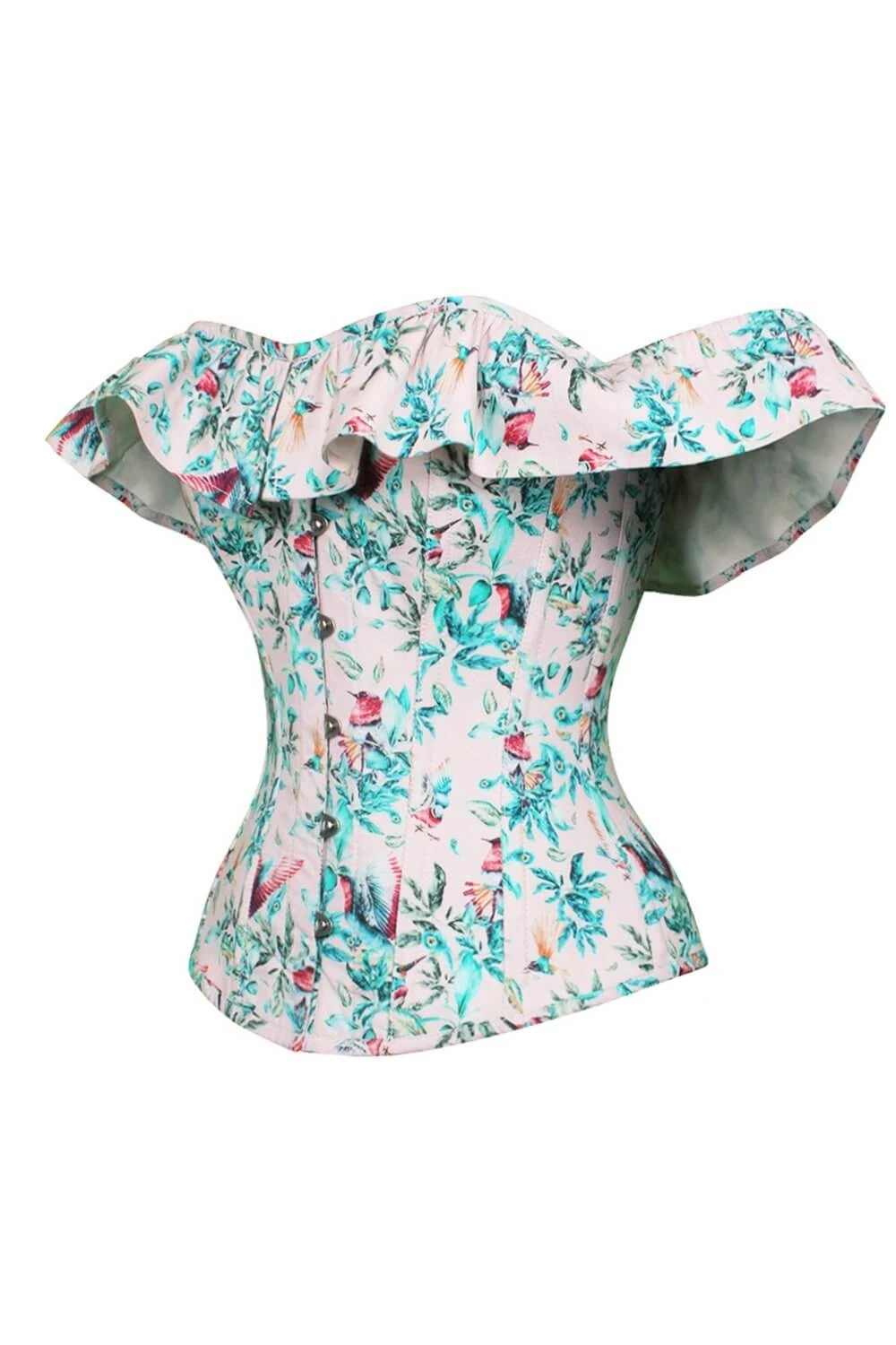 Birds Of Paradise Cold Shoulder Cotton Corset Top 16 Birds Of Paradise Cold Shoulder Cotton Corset Top - Image 16