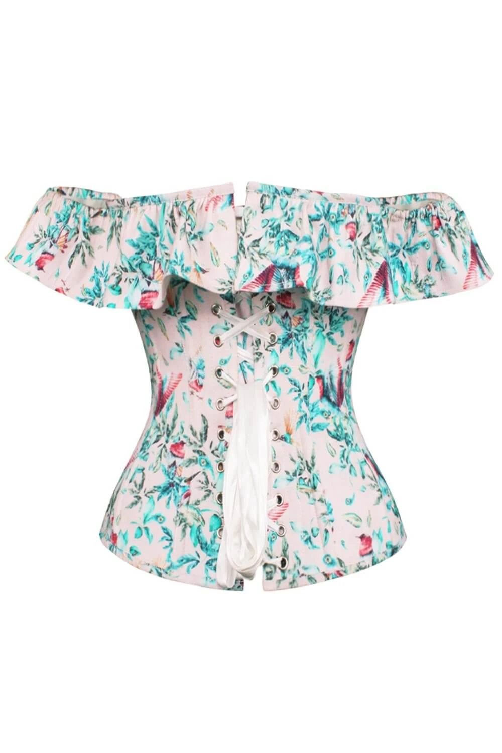 Birds Of Paradise Cold Shoulder Cotton Corset Top 13 Birds Of Paradise Cold Shoulder Cotton Corset Top - Image 13
