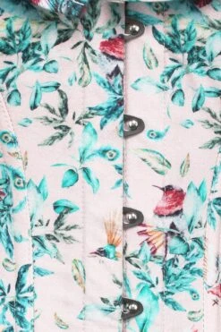 Birds Of Paradise Cold Shoulder Cotton Corset Top 29 Birds Of Paradise Cold Shoulder Cotton Corset Top -Corset Story fts003 4