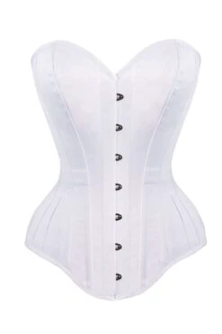 Classic Long White Waist Taming Corset