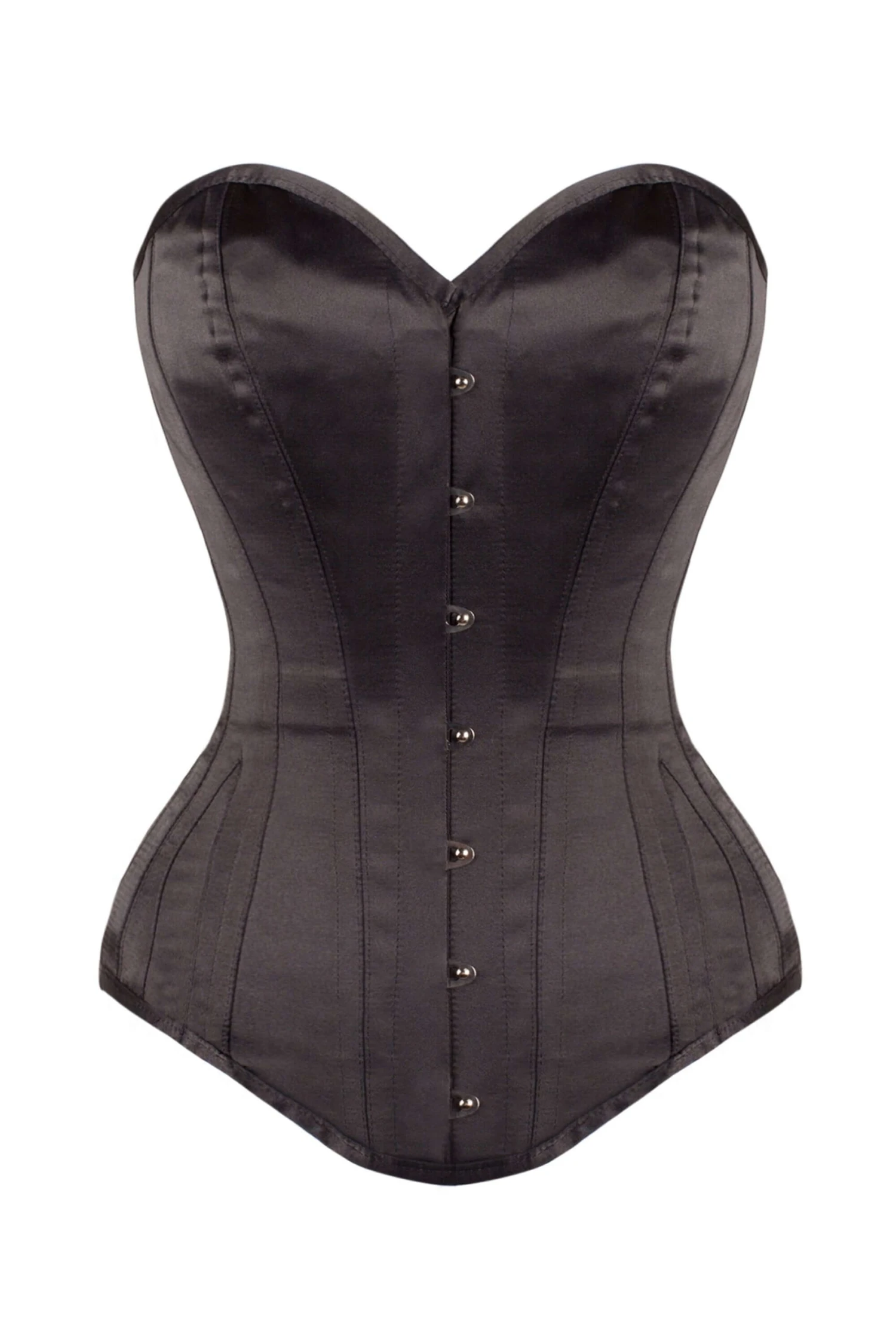 Classic Long Black Waist Taming Corset 1 Classic Long Black Waist Taming Corset