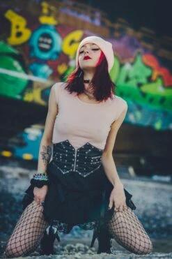 Studded Black Corset Inspired Belt 15 Studded Black Corset Inspired Belt -Corset Story sc 2086 2