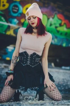 Studded Black Corset Inspired Belt 14 Studded Black Corset Inspired Belt -Corset Story sc 2086 3