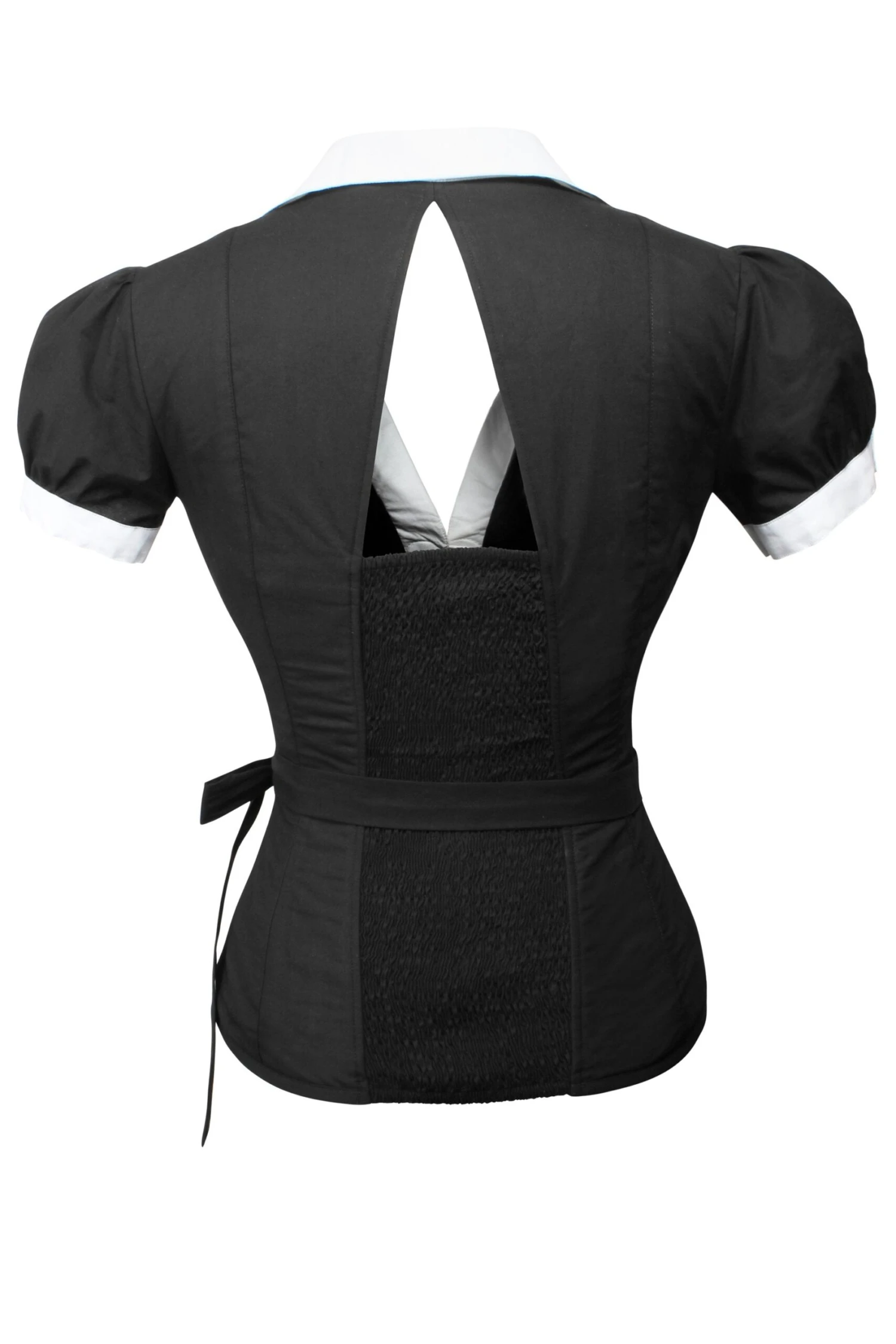 Black And White Monochrome Corset Shirt 2 Black And White Monochrome Corset Shirt - Image 2