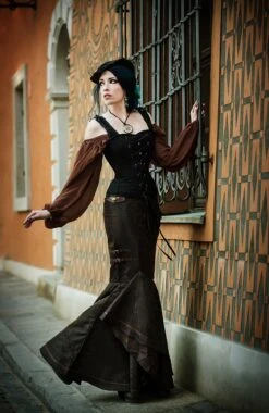 Vintage Inspired Overbust With Angled Panels And Shoulder Straps 18 Vintage Inspired Overbust With Angled Panels And Shoulder Straps -Corset Story vicsfa1011jbk b 1300x 2000