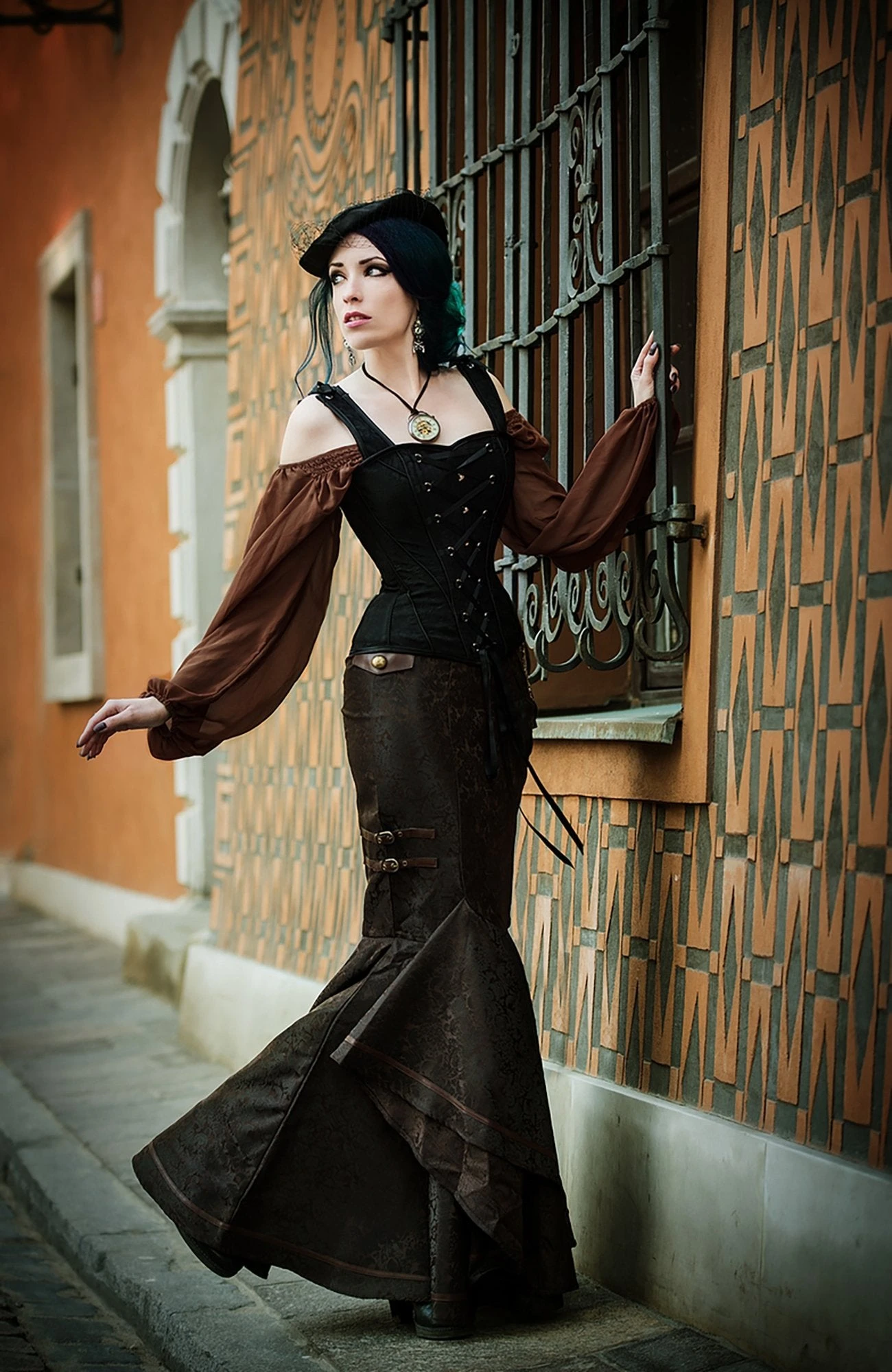 Vintage Inspired Overbust With Angled Panels And Shoulder Straps 7 Vintage Inspired Overbust With Angled Panels And Shoulder Straps - Image 7