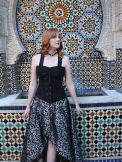 Vintage Inspired Overbust With Angled Panels And Shoulder Straps 21 Vintage Inspired Overbust With Angled Panels And Shoulder Straps -Corset Story vicsfa1011jbk d 1500x 2000