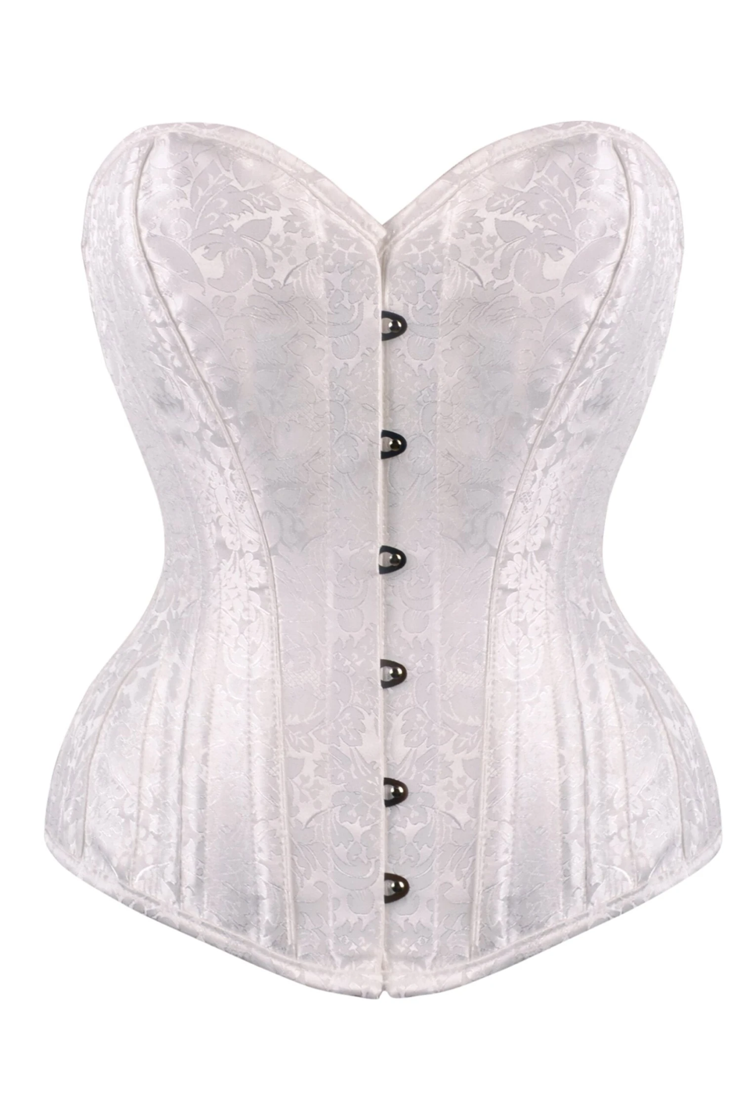 White Brocade Expert Waist Training Corset 1 White Brocade Expert Waist Training Corset