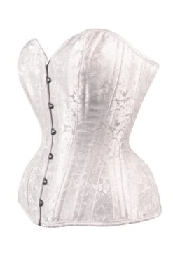 White Brocade Expert Waist Training Corset 11 White Brocade Expert Waist Training Corset -Corset Story wt 140side 1