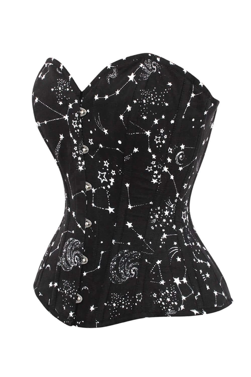 Astronomy Black Overbust Cotton Corset 6 Astronomy Black Overbust Cotton Corset - Image 6