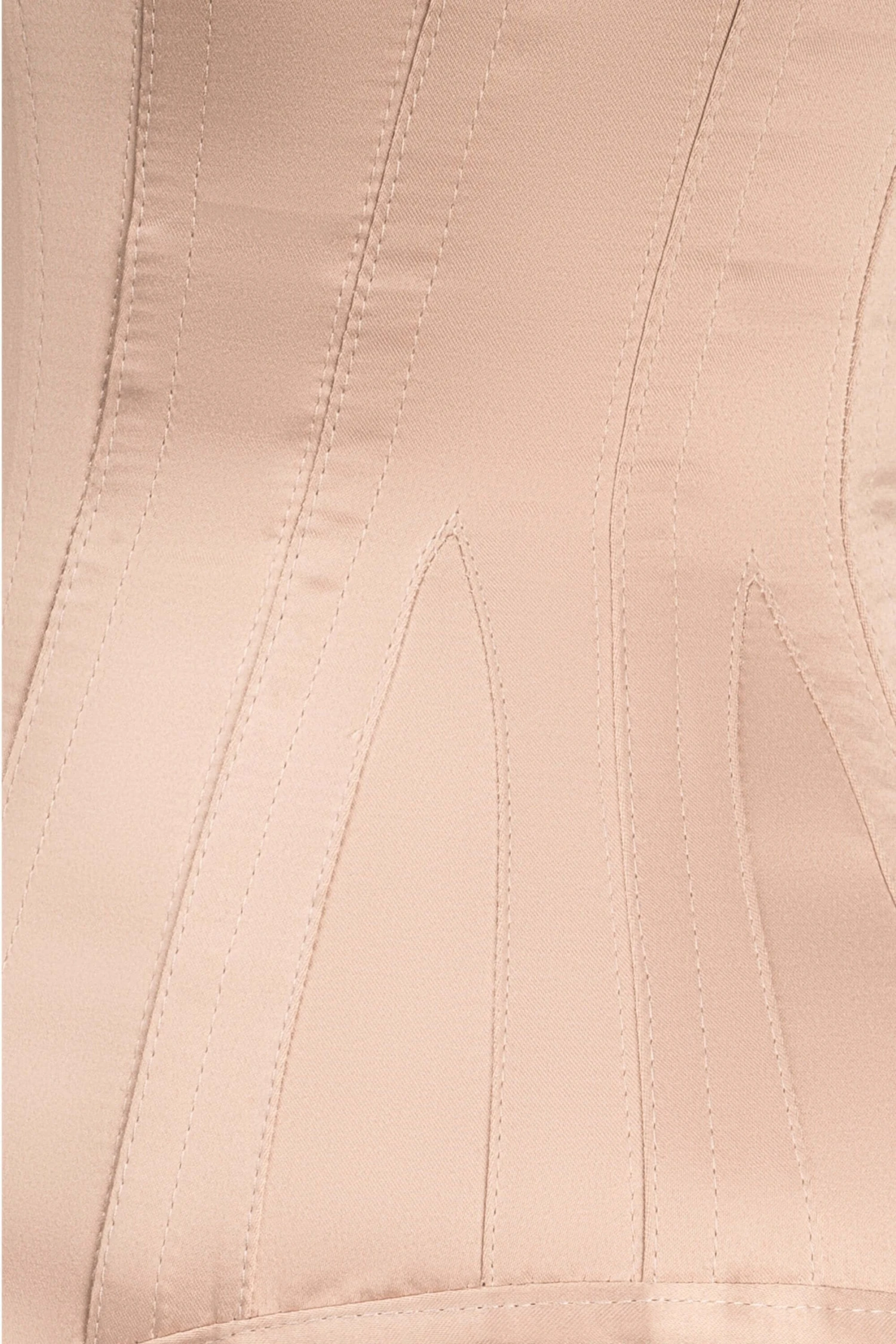 Champagne Matt Satin Longline Waist Taming Overbust 6 Champagne Matt Satin Longline Waist Taming Overbust - Image 6