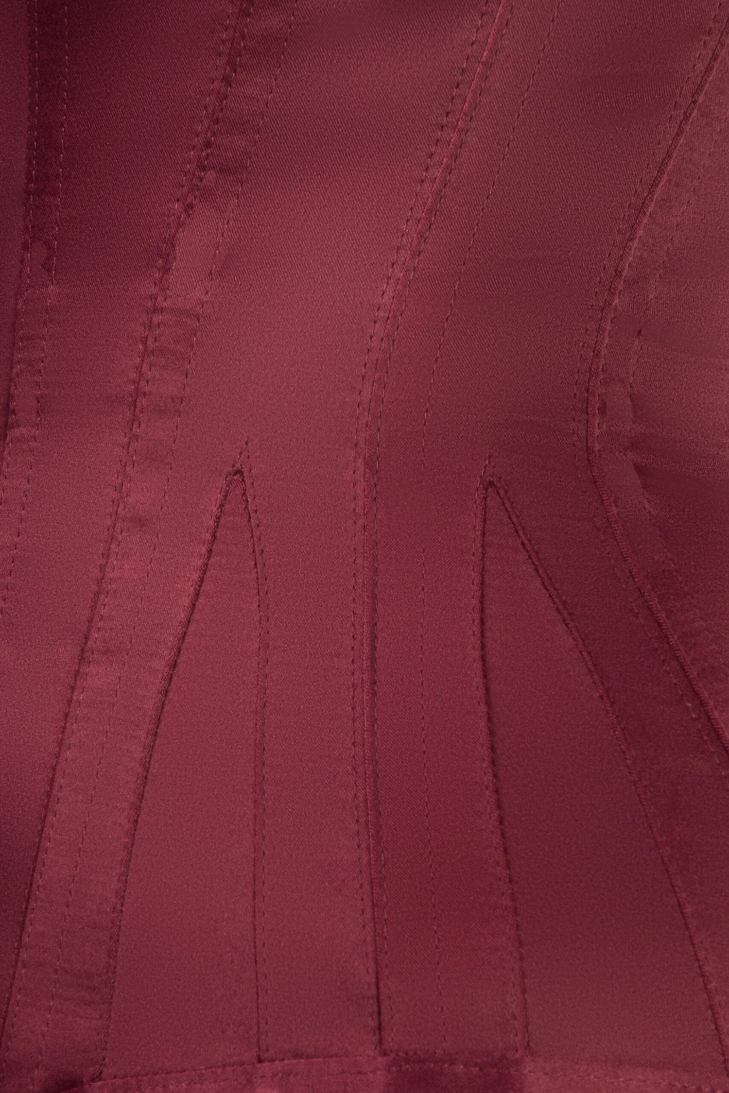 Burgundy Matt Satin Longline Waist Taming Overbust 4 Burgundy Matt Satin Longline Waist Taming Overbust - Image 4